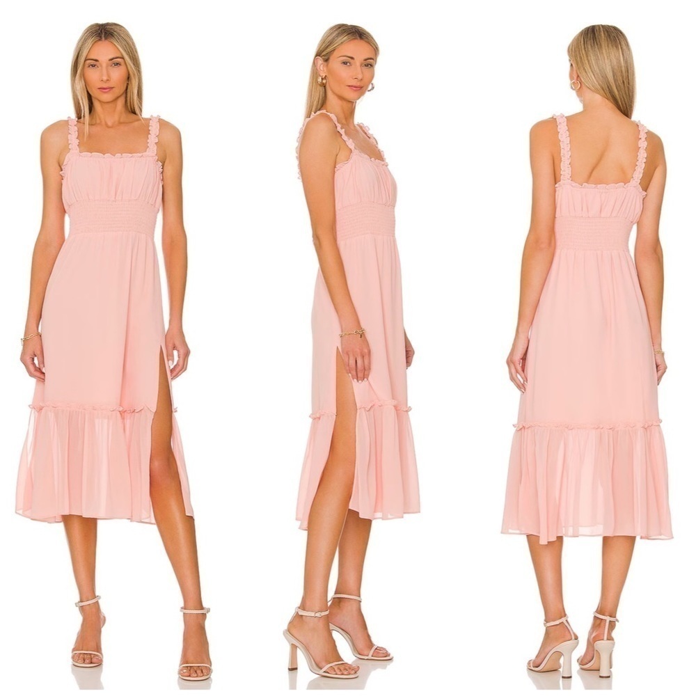 Lovers and Friends Arden Midi Dress in Light Pink XXS